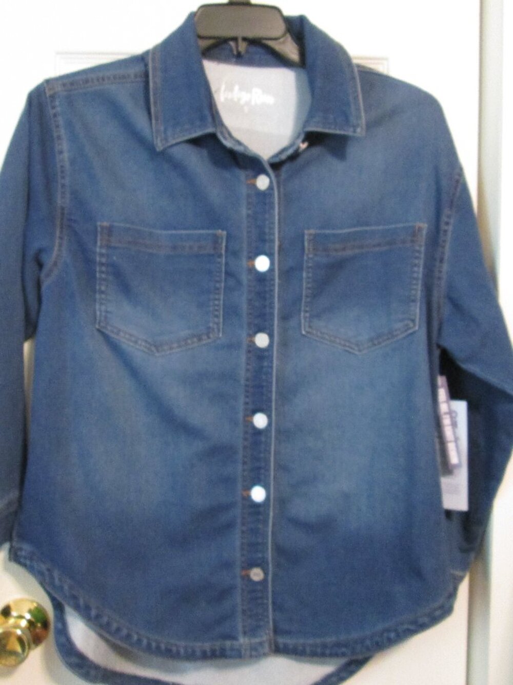 NWT Indigo Reiin Cozy Comfortable Knit Denim Jacket Size S (OVERSIZED)